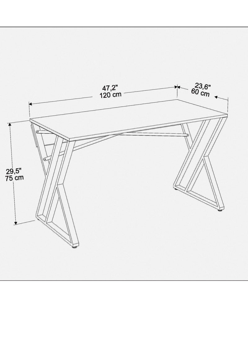 Gyza Computer Desk with Crossbar Metal Frame 120 cm | Work Table - pzsku/ZFBDC9C75A9CB5C1AF729Z/45/_/1730294345/87e4f30f-cb6f-4c44-b863-a2565965be50