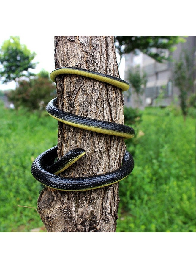 Homdipoo Realistic Fake Rubber Snake Black Snake Toys That Look Real Prank Stuff Cobra Snake 49 Inch Long (2Pack) - Image 4