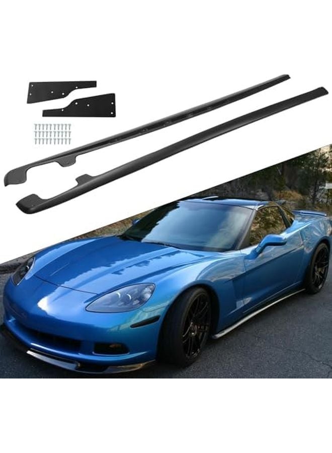 امتدادات لوحة الصخور ذات الطراز ZR1 الأسود غير اللامع للكورفيت C6 2005-2013 - Image 1