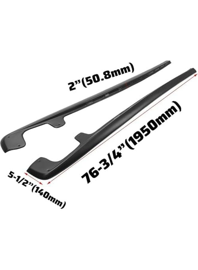 امتدادات لوحة الصخور ذات الطراز ZR1 الأسود غير اللامع للكورفيت C6 2005-2013 - Image 4