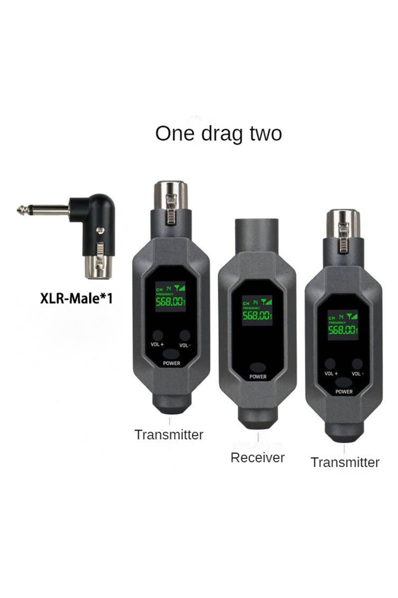 نظام تحويل جهاز الإرسال والاستقبال XLR للميكروفونين السلكيين إلى لاسلكيين، مناسب للميكروفونات الديناميكية