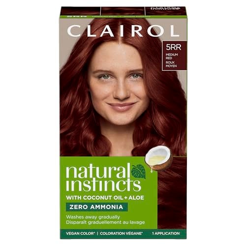 Clairol Natural Instincts DemiPermanent Hair Dye 5RR Medium Red AmmoniaFree Vegan Hair Color with Coconut Oil Aloe Vera Pack of 1 - Image 1