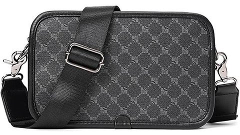 Crossbody Bag, Men's Bag Adjustable Shoulder Strap Crossbody Bag, Men's Shoulder Bag, Simple and Versatile Outdoor Small Square Bag, Horizontal Small Shoulder Bag, Plaid Men's Bag Shoulder Bag