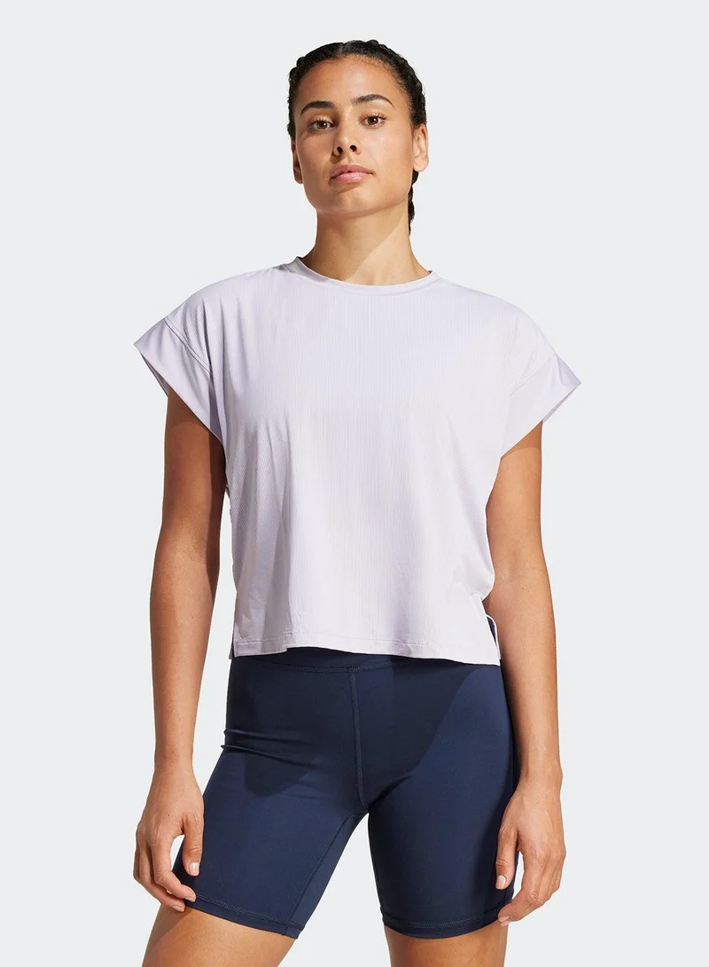 Adidas Studio T-Shirt Purple Training T-Shirts 2Xs