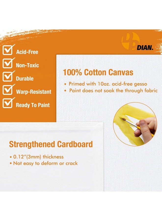 DPDIAN Canvas Boards for Painting 40 Pack, 8x10 Inches, Painting Canvas Panels - Image 2
