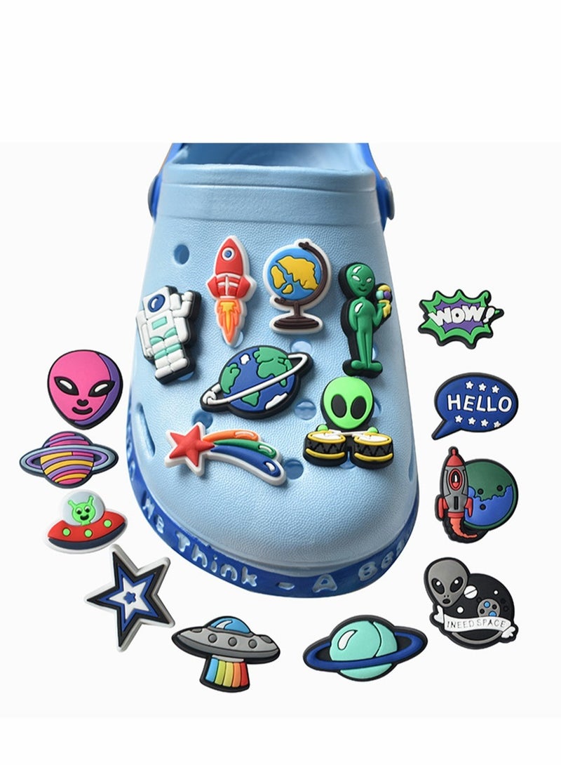 KASTWAVE Shoe Decoration Charms, 18 Pcs Cartoon Crocs Accessories for Shoes ​PVC Charms Bracelet Wristband for Men Women Kids Girl Nurse Buckle Party Favors Birthday Children Reward Gifts - Image 1