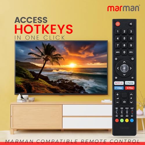 marman® Compatible with Nokia Smart Tv Remote Control Suitable for Models 32HDADNVVEE 40FHDADNVVEE 43FHDADNVVEE 43UHDADNVVGE 50UHDADNVVGE 55UHDADNVVGE Non Voice Command with Streaming Apps - Image 2