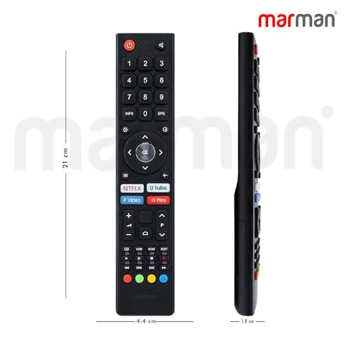 marman® Compatible with Nokia Smart Tv Remote Control Suitable for Models 32HDADNVVEE 40FHDADNVVEE 43FHDADNVVEE 43UHDADNVVGE 50UHDADNVVGE 55UHDADNVVGE Non Voice Command with Streaming Apps - Image 3