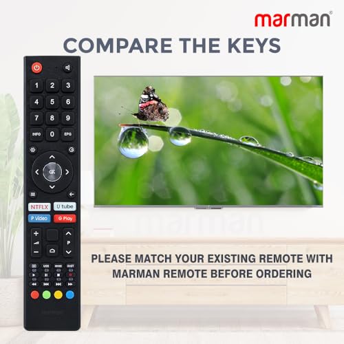 marman® Compatible with Nokia Smart Tv Remote Control Suitable for Models 32HDADNVVEE 40FHDADNVVEE 43FHDADNVVEE 43UHDADNVVGE 50UHDADNVVGE 55UHDADNVVGE Non Voice Command with Streaming Apps - Image 4
