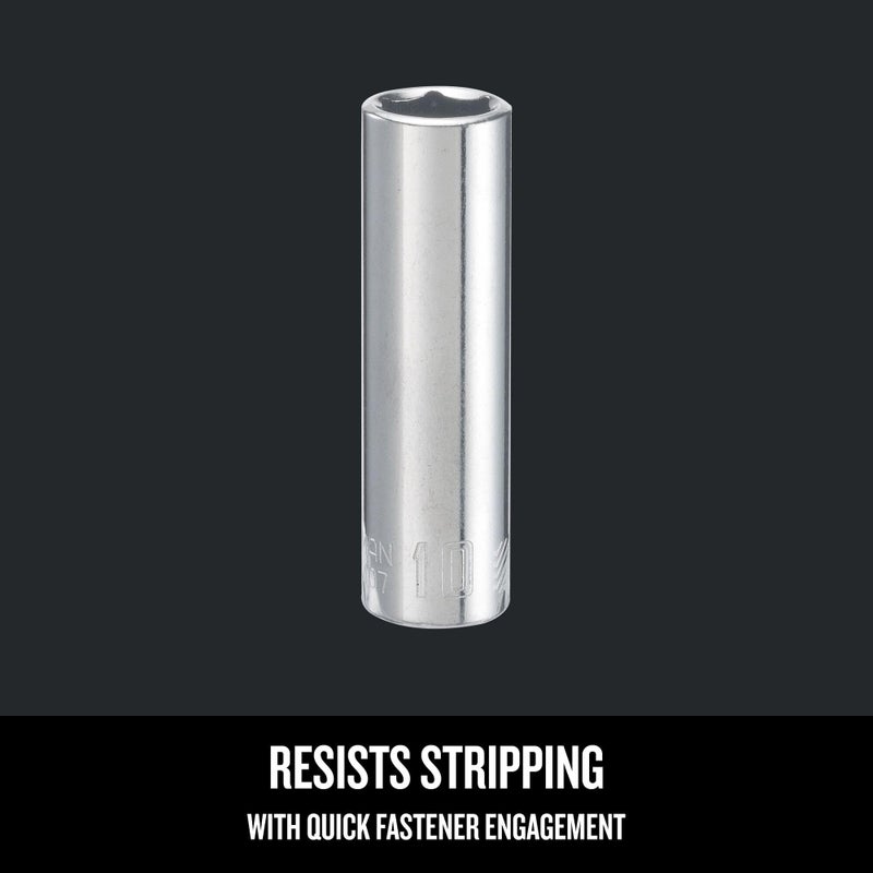 CRAFTSMAN Deep Socket, Metric, 1/4-Inch Drive, 10mm, 6-Point (CMMT44407) - Image 3