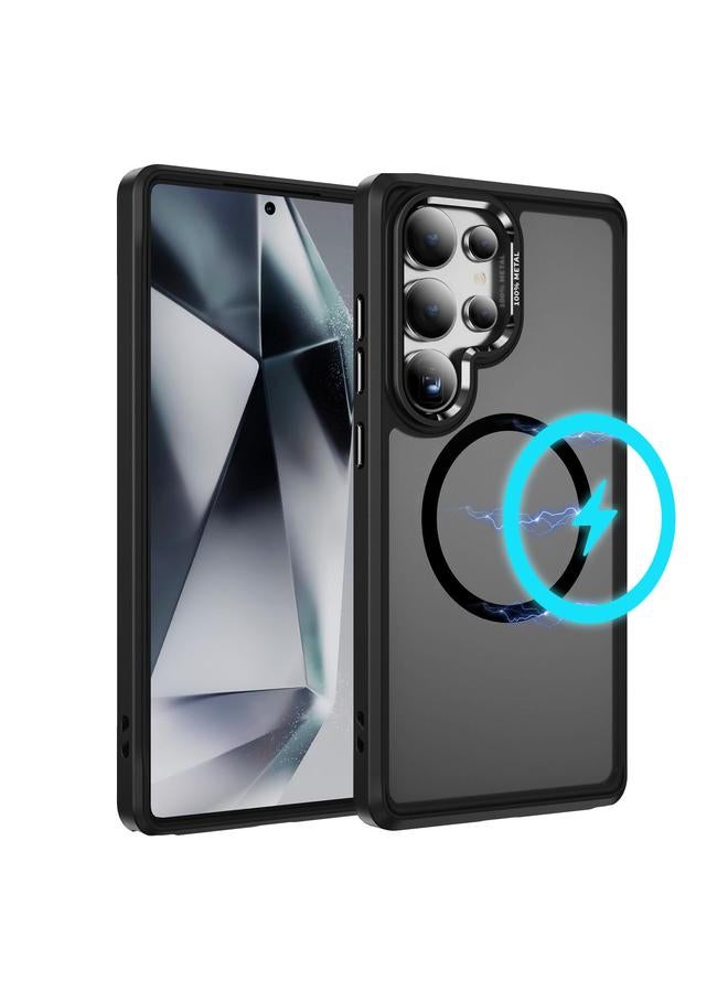 S-TOP Case For Samsung Galaxy S25 Ultra 5G Hardware Lens Protection MagSafe Magnetic PC Hybrid TPU Phone Case - Image 1