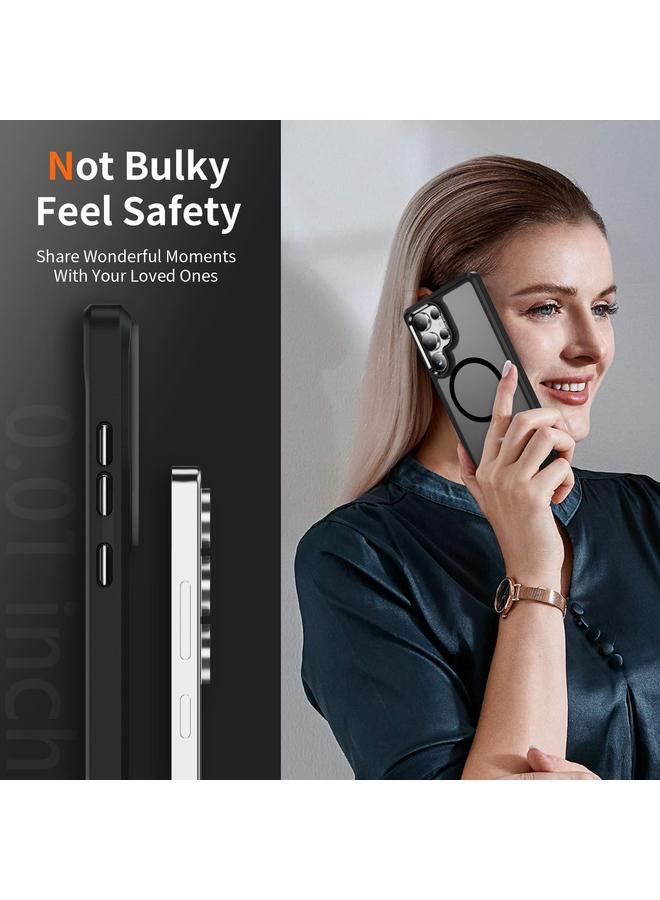 S-TOP Case For Samsung Galaxy S25 Ultra 5G Hardware Lens Protection MagSafe Magnetic PC Hybrid TPU Phone Case - Image 5