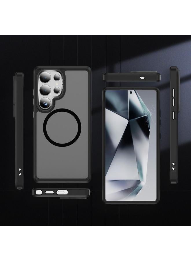 S-TOP Case For Samsung Galaxy S25 Ultra 5G Hardware Lens Protection MagSafe Magnetic PC Hybrid TPU Phone Case - Image 2