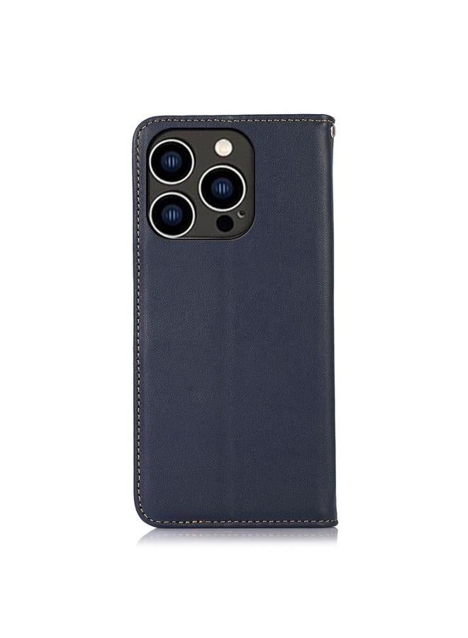 S-TOP Case For iPhone 15 Pro Max KHAZNEH Nappa Top Layer Cowhide Leather Phone Case - Image 3