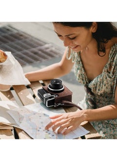 Fintie Protective Case for Fujifilm Instax Mini 40 Instant Camera - Premium Vegan Leather Bag Cover with Removable Adjustable Strap, Vintage Brown  - Image 3