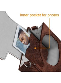 Fintie Protective Case for Fujifilm Instax Mini 40 Instant Camera - Premium Vegan Leather Bag Cover with Removable Adjustable Strap, Vintage Brown  - Image 2