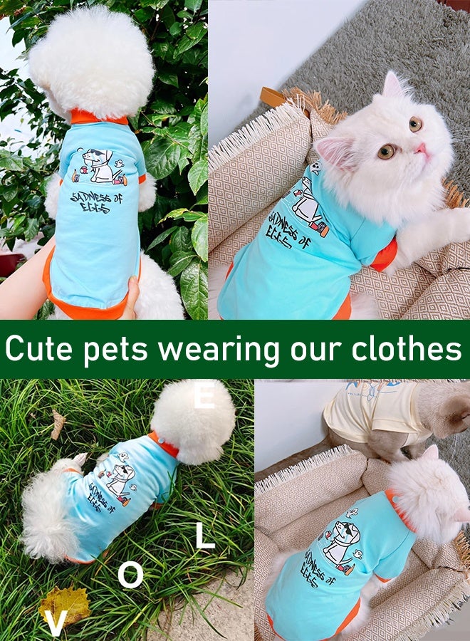 Cotton Cat Clothes, Sphinx German Hairless Cat T-shirt, Funny Dog Clothes Shirt Puppy Cute Dog Pet Apparel Sportswear for Small Dogs - Image 4
