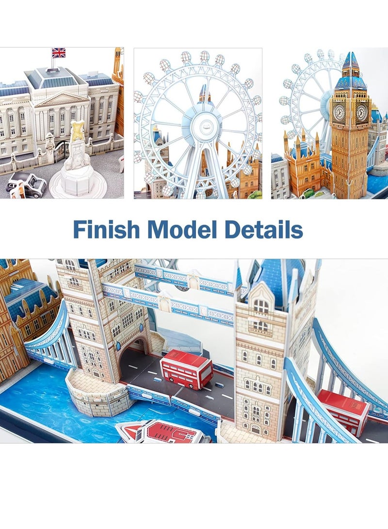 SOLARAE 3D Puzzles for Kids Ages 8 10 London City STEM Projects Arts Crafts 3D Architecture Crafts for Girls Ages 8 12 3D Puzzle Birthday Gifts for 8 Year Old Girls - Image 4