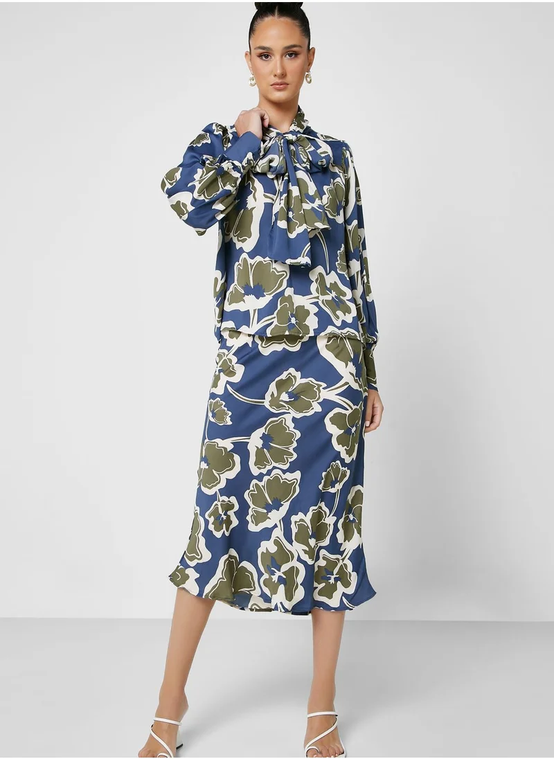 VERO MODA High Waist Printed Skirt