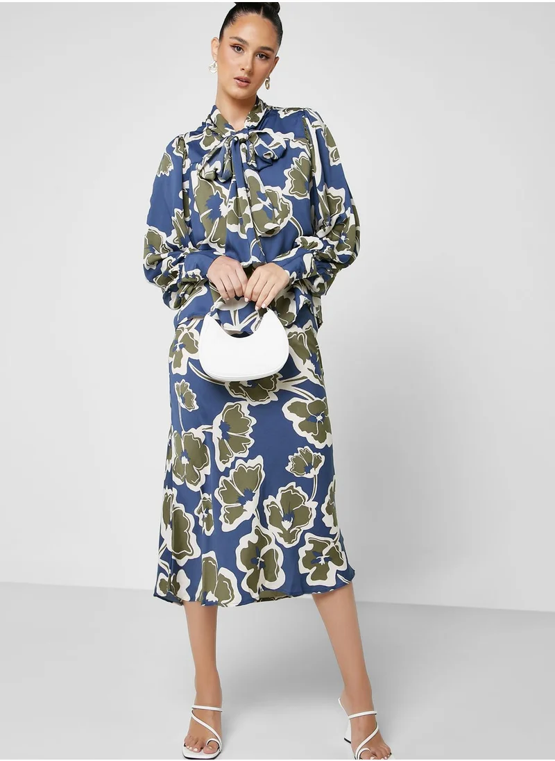 VERO MODA High Waist Printed Skirt