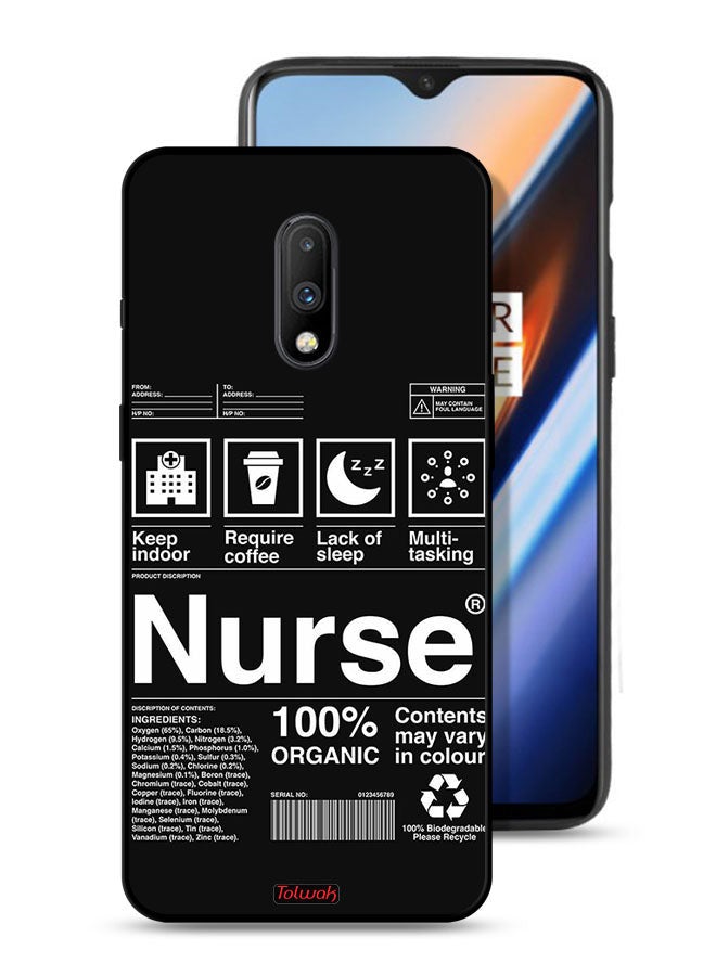Tolwak OnePlus 7 Protective Case Cover Nurse Sticker - Image 1