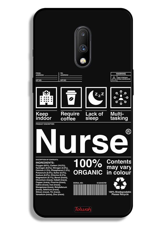 Tolwak OnePlus 7 Protective Case Cover Nurse Sticker - Image 2