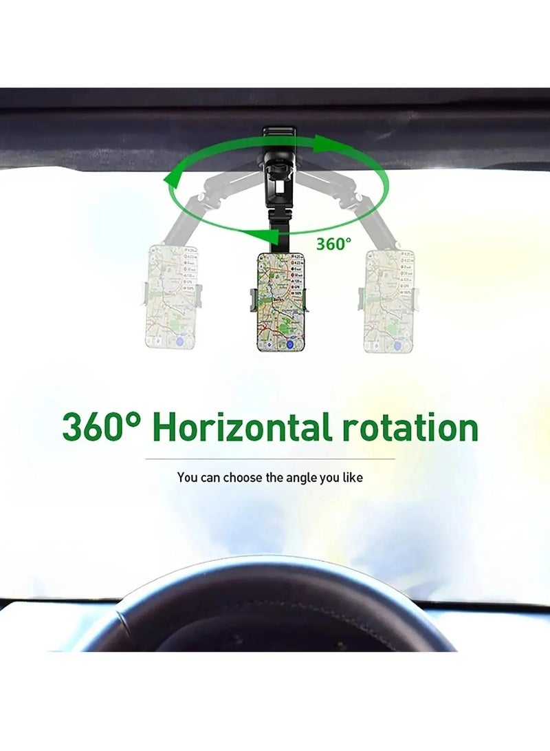 AROAQ Sun Visor Phone Holder, Portable Folding Car Phone Holder Mount, Multifunctional Cell Phone Stand With All Angle Rotation, Durable Mobile Phone Folder For Car Home Office, (Grey) - Image 3