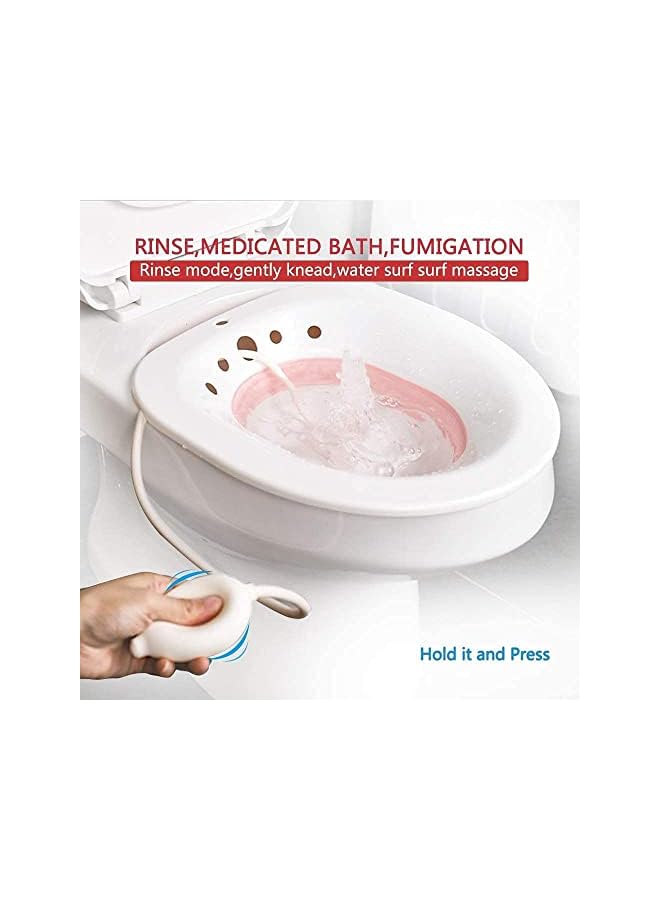 jaexest Sitz Bath for Toilet Seat – White Comfort Care Basin | Postpartum & Personal Hygiene Bath – Portable Over-the-Toilet Soaking Tub for Home Use - Image 4
