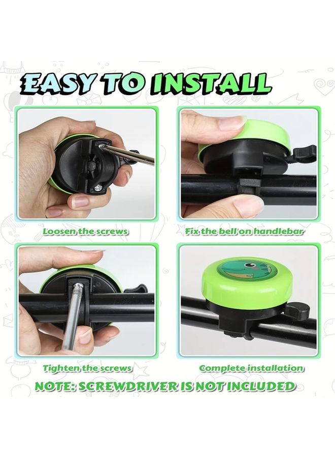 Green Bicycle Bell with Loud Clear Sound for Bike Scooter - Image 2