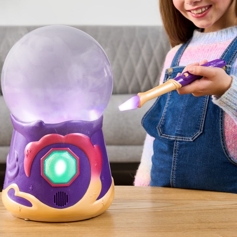 Magic Mixies Magical Misting Crystal Ball with Interactive 8 inch Pink Plush Toy and 80+ Sounds and Reactions - Image 3