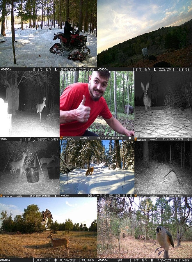 WOSODA 36MP 1920P Trail Camera, Game Camera with Night Vision Motion Activated 0.2s Trigger Time 120° Wide Sensor Hunting Deer Cam Waterproof with 2'' LCD for Outdoor Wildlife Monitoring - Image 5