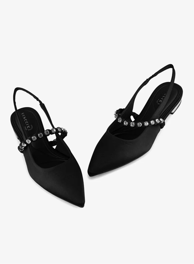 Vincci Women Pointed Toe Low Heel Ankle Strap Sandals