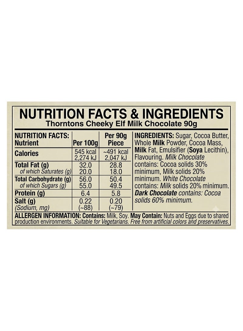 Thorntons Cheeky Elf Milk Chocolate 90g - Image 4