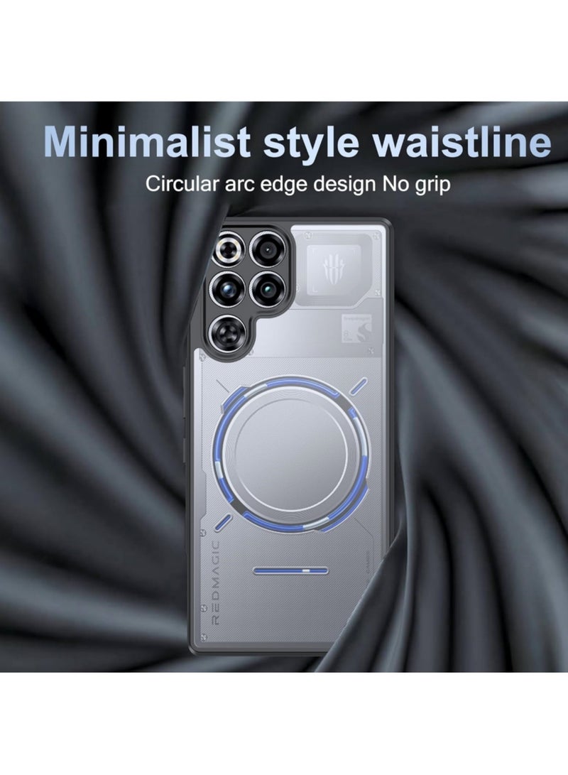 Adando [1+2] for Nubia Red Magic 11 Pro / 11 Pro+ Case and Screen Protector Accessorise, TPU+PC Shookproof Protection Bumper Back Cover, Matte Clear Protective Casing, High Qualit, Scratch Resistant (Black) - Image 3