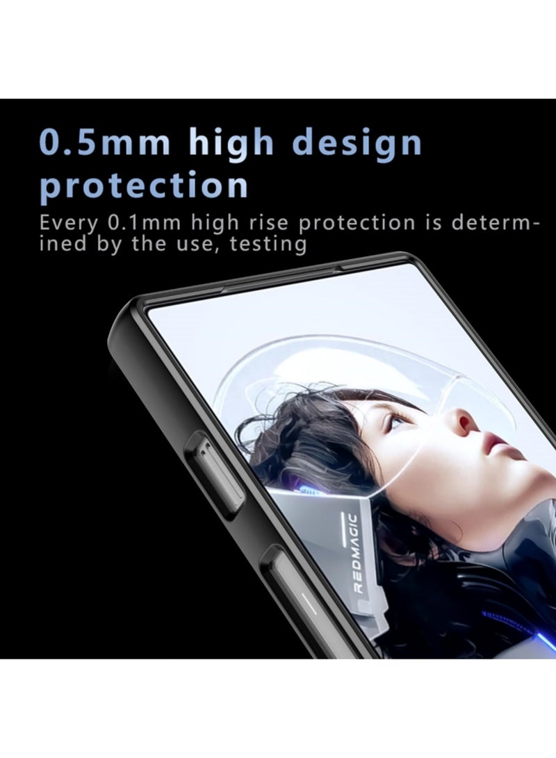Adando [1+2] for Nubia Red Magic 11 Pro / 11 Pro+ Case and Screen Protector Accessorise, TPU+PC Shookproof Protection Bumper Back Cover, Matte Clear Protective Casing, High Qualit, Scratch Resistant (Black) - Image 5