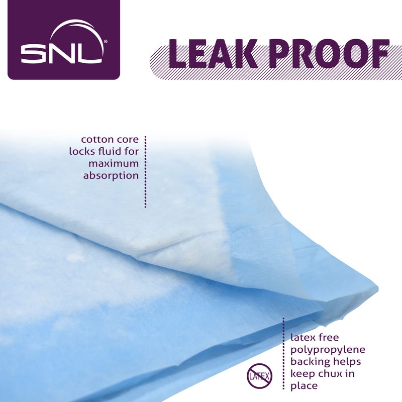 SNL Large 22 x 36 Inches Premium Disposable Underpads by SNL - Chux - 25 Pack - Excellent Absorbency, Fluff Heavy Weight Cotton Top - Pet, Baby, Bedding and More - Made in USA - Image 3