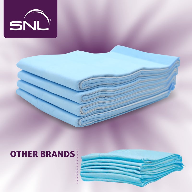 SNL Large 22 x 36 Inches Premium Disposable Underpads by SNL - Chux - 25 Pack - Excellent Absorbency, Fluff Heavy Weight Cotton Top - Pet, Baby, Bedding and More - Made in USA - Image 4
