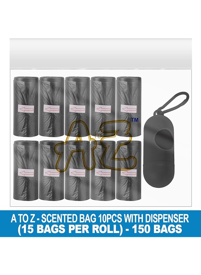 A TO Z Scented Bag Pack Of 10/150 Bags With Dispenser Black - Image 2