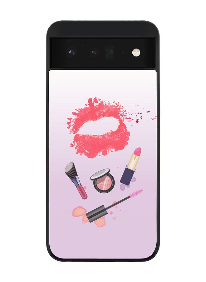 Stylizedd Rugged Black edge case for Google Pixel 6 5G Slim fit Soft Case Flexible Rubber Edges Anti Drop TPU Gel Thin Cover - Makeup Kit - Image 1