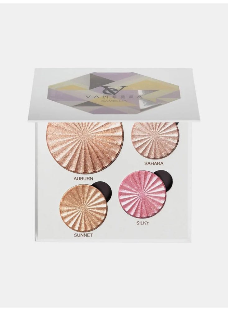Vanessa Makeup Camellia Highlighter Palette - Image 1