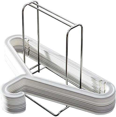 INDIAN DECOR 38800 Clothes Hanger Organizer Rack Sturdy Stainless Steel Clothes Caddy Storage Holder Stacker for Closet & Room Tidier Laundry Rooms Drying Rack (Chrome) - Image 1