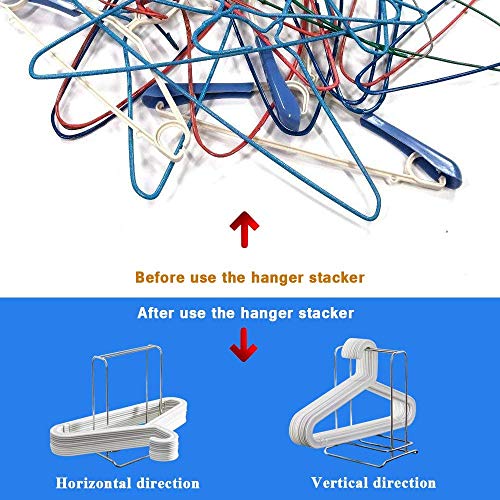 INDIAN DECOR 38800 Clothes Hanger Organizer Rack Sturdy Stainless Steel Clothes Caddy Storage Holder Stacker for Closet & Room Tidier Laundry Rooms Drying Rack (Chrome) - Image 3