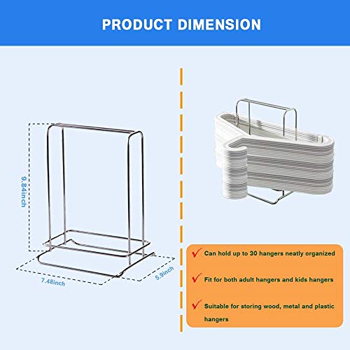 INDIAN DECOR 38800 Clothes Hanger Organizer Rack Sturdy Stainless Steel Clothes Caddy Storage Holder Stacker for Closet & Room Tidier Laundry Rooms Drying Rack (Chrome) - Image 4