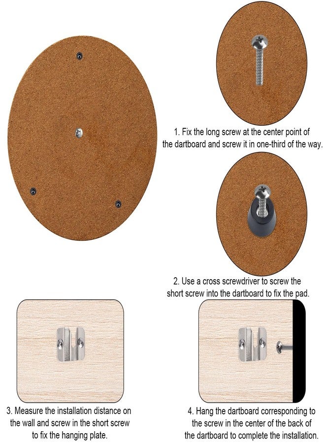 Gosknor Dartboard Mounting Bracket Kit, Dart Board Hanging Kit for Wall Dartboard Holder Hanger Screw Hook Set Dart Games Accessories - Image 5