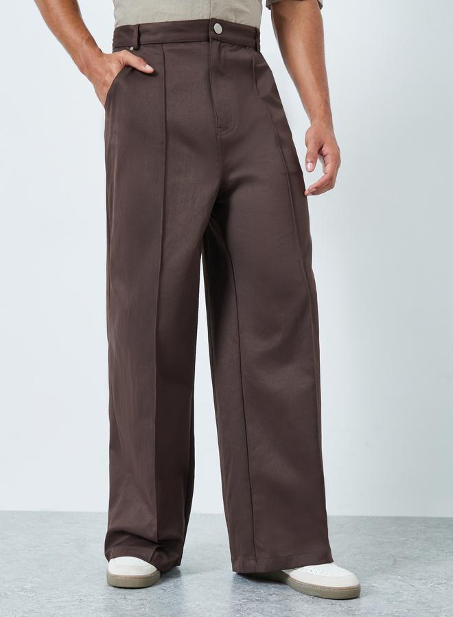 ستايلي بنطال واسع بجيوب وتصميم ألواح - Image 2