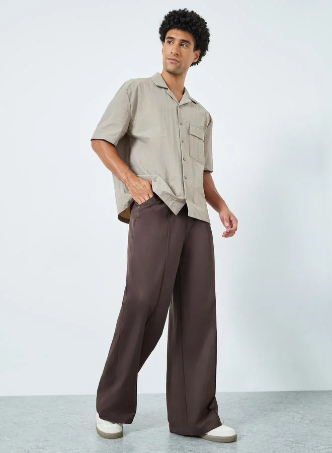 Styli  Men Baggy Panelled Trousers with Pocket Detail for Men | Best Price UAE