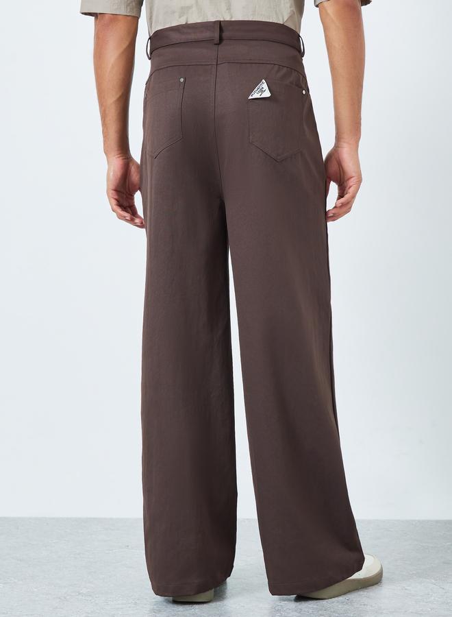 ستايلي بنطال واسع بجيوب وتصميم ألواح - Image 5