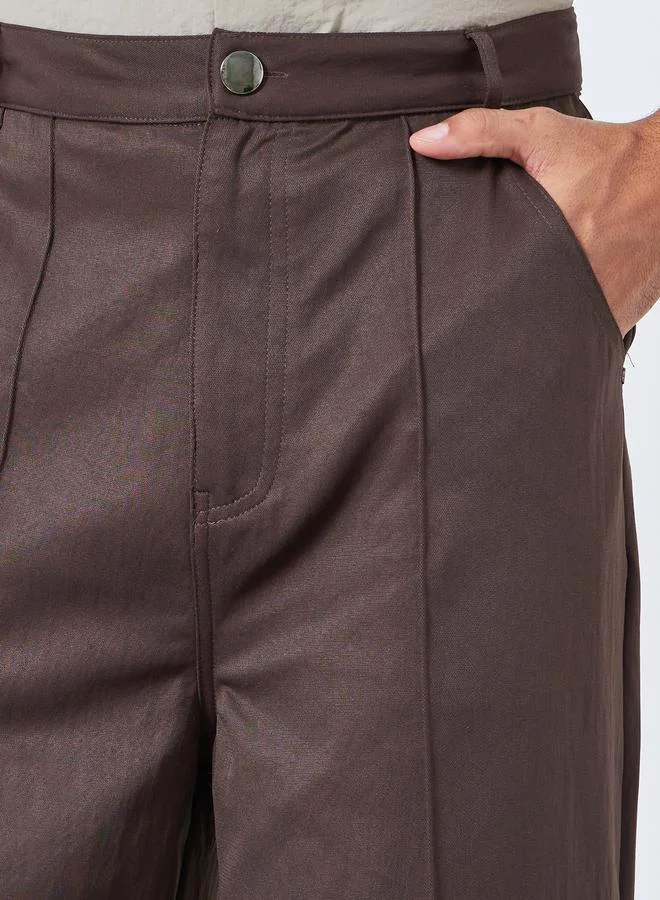 Styli  Men Baggy Panelled Trousers with Pocket Detail for Men | Best Price UAE