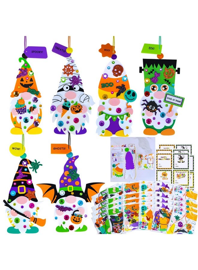 وينلين 24 مجموعة من الحرف اليدوية الخاصة بالهالوين، الحرف اليدوية الخاصة بالخريف، زينة الأقزام المصنوعة يدويًا للأطفال، مجموعات الحرف اليدوية الخاصة بالهالوين، ملصقات رغوية للأقزام، فنون وحرف يدوية خاصة بالهالوين للأطفال، أنشطة فنية في الفصول الدراسية المنزلية، هدايا الحفلات - Image 1