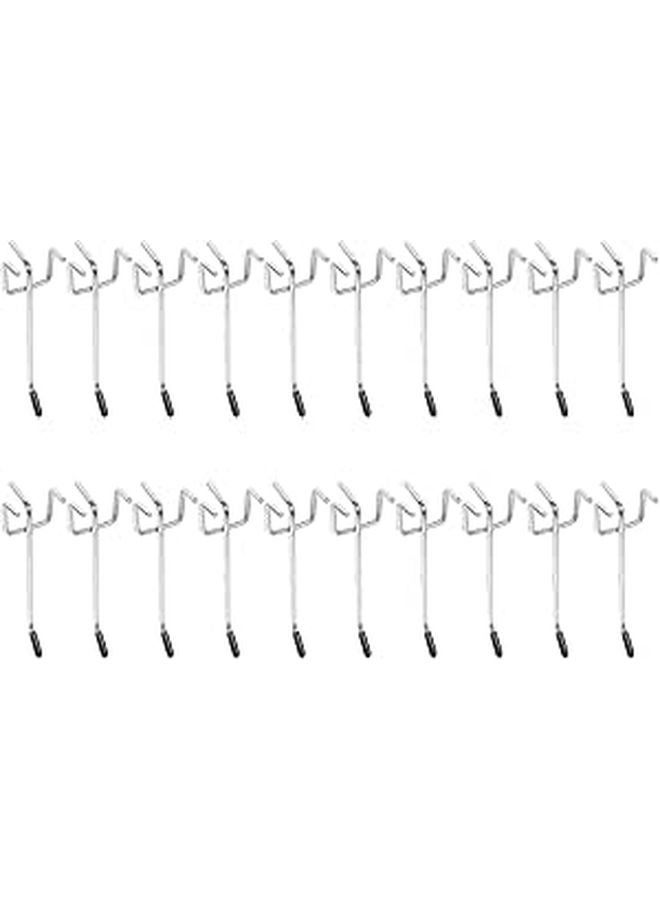 Iron Pegboard Hooks 20 Sets With Protective Caps Heavy Duty Double Prong For Tool Organization - Image 1